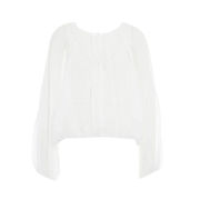 BLUSA GIROCOLLO MUSSOLA Donna Bianco BLUSA GIROCOLLO MUSSOLA Donna Bianco