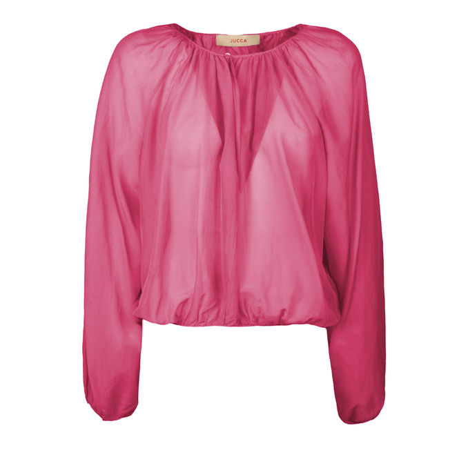 BLUSA GIROCOLLO MUSSOLA Donna Ibisco