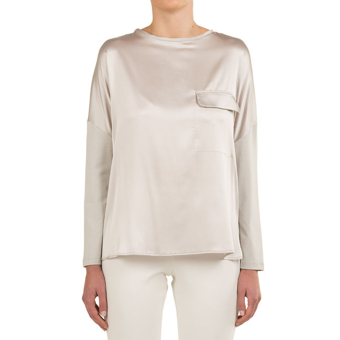 BLUSA IN VISCOSA Donna Light Grey