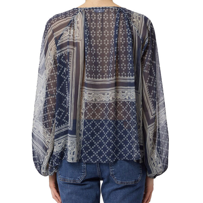 BLUSA LEO Donna Foulard Blu