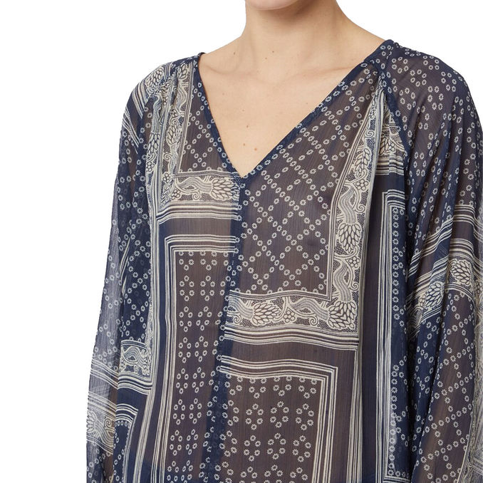 BLUSA LEO Donna Foulard Blu