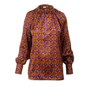 BLUSA STAMPA ETNICA Donna Viola Arancio BLUSA STAMPA ETNICA Donna Viola Arancio