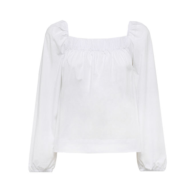 BLUSA SWEET SCOLLO QUADRO Donna Bianco
