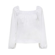 BLUSA SWEET SCOLLO QUADRO Donna Bianco BLUSA SWEET SCOLLO QUADRO Donna Bianco