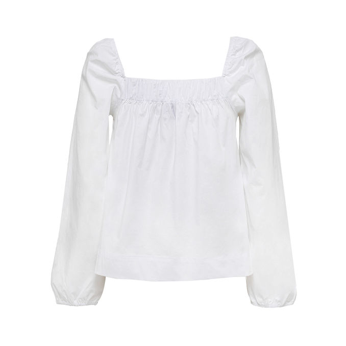 BLUSA SWEET SCOLLO QUADRO Donna Bianco
