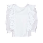 BLUSA TABARIN CON ROUCHES Donna Bianco Ottico BLUSA TABARIN CON ROUCHES Donna Bianco Ottico