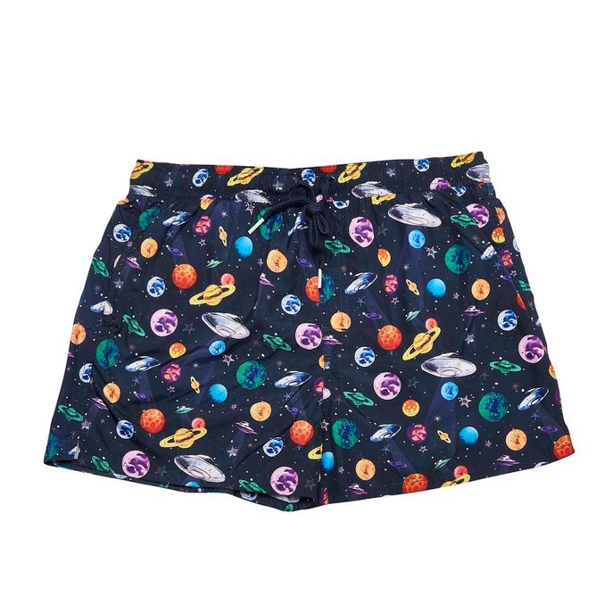 BOARDSHORT SWIM PANT PLANET & POP Uomo Navy Pianeti Multicolor