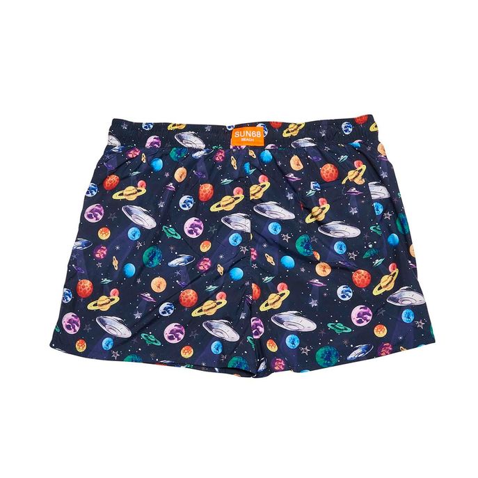 BOARDSHORT SWIM PANT PLANET & POP Uomo Navy Pianeti Multicolor