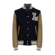 BOMBER COLLEGE IN JERSEY Uomo Blu/Cammello BOMBER COLLEGE IN JERSEY Uomo Blu/Cammello