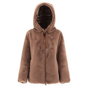 BOMBER ECOPELLICCIA CON CAPPUCCIO SVASATO Donna Macadamia BOMBER ECOPELLICCIA CON CAPPUCCIO SVASATO Donna Macadamia