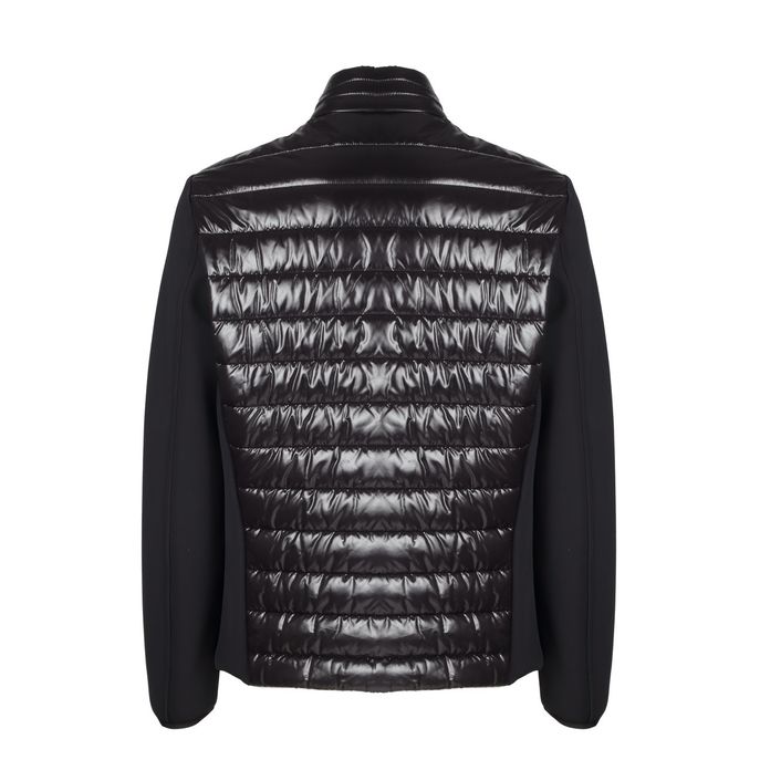 BOMBER IMBOTTITO CON MANICHE IN TESSUTO TECNICO Uomo Nero