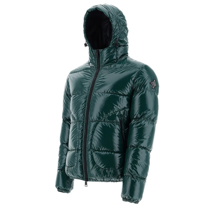 BOMBER IN GLOSS Uomo Verde Collage