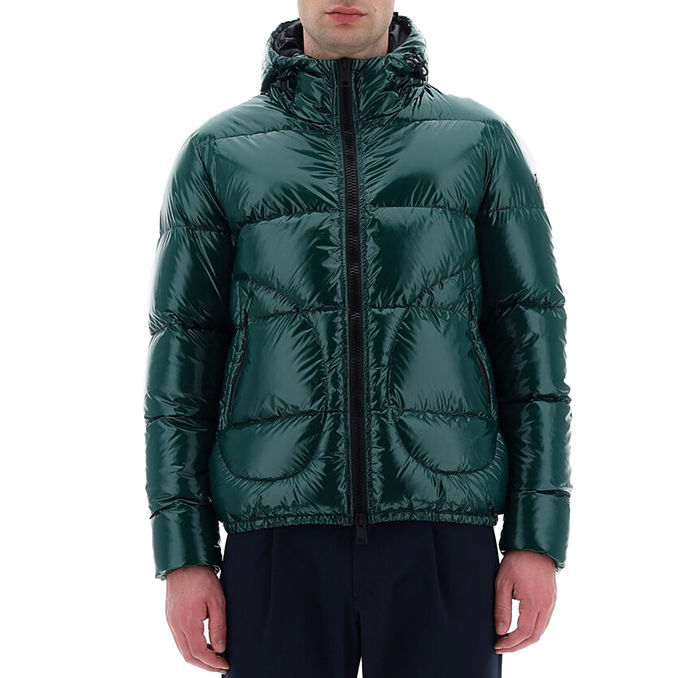 BOMBER IN GLOSS Uomo Verde Collage