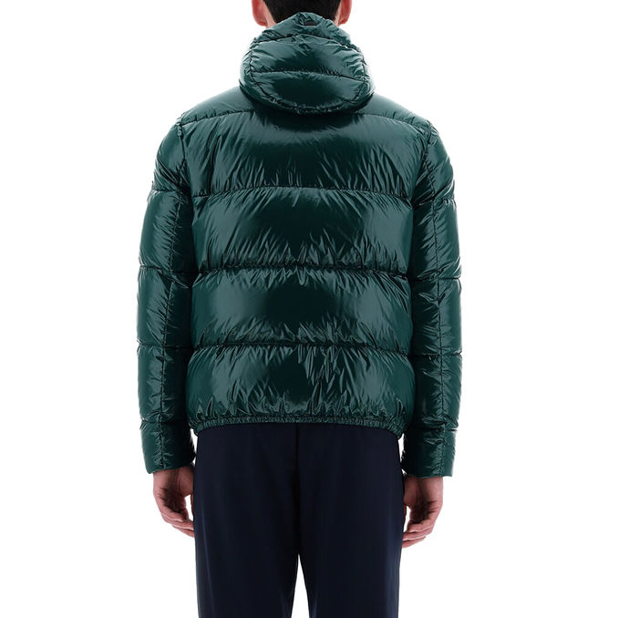 BOMBER IN GLOSS Uomo Verde Collage