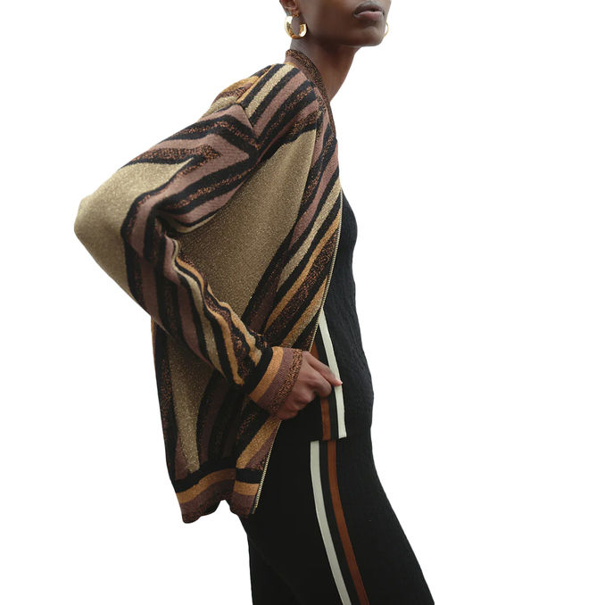 BOMBER IN MAGLIA RIGA DIAGONALE