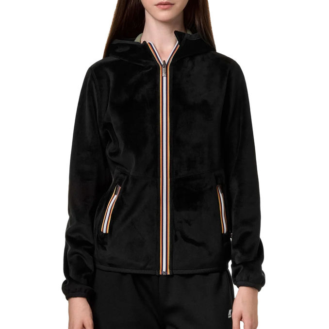 BOMBER LILY VELOUR POLAR PILE Donna Nero Verde