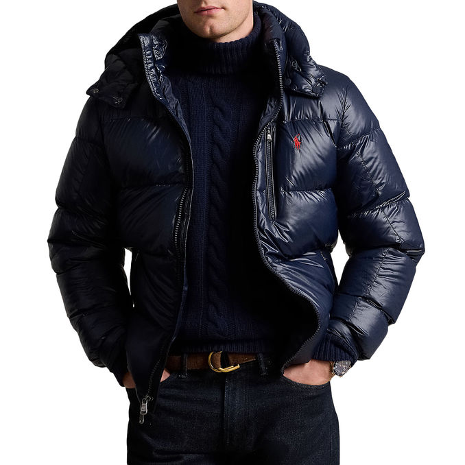 BOMBER LUCIDO GORHAM Uomo Collection Navy Glossy