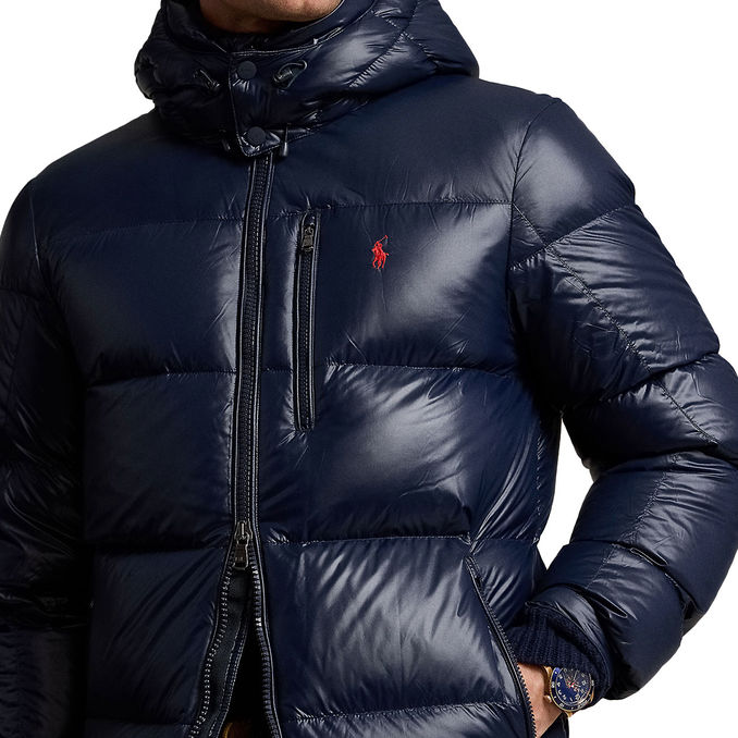 BOMBER LUCIDO GORHAM Uomo Collection Navy Glossy