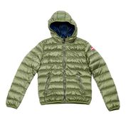 BOMBER SEMILUCIDO CON CAPPUCCIO FISSO Bambino Verde BOMBER SEMILUCIDO CON CAPPUCCIO FISSO Bambino Verde