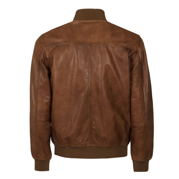 BOMBER SLIM NAPPA Uomo Cognac