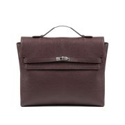 BORSA A MANO IN PELLE MARTELLATA Uomo Bordeaux BORSA A MANO IN PELLE MARTELLATA Uomo Bordeaux