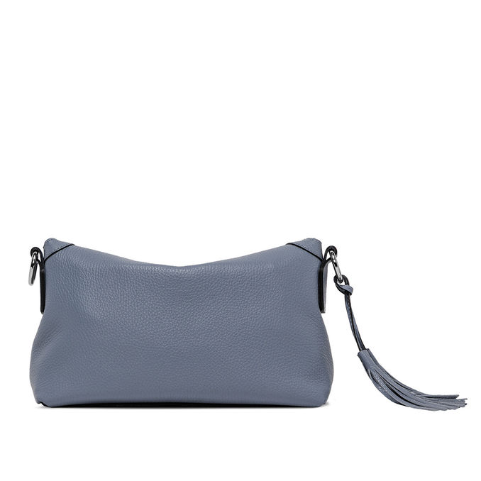 BORSA A TRACOLLA AFRICA CON PATTA E MANICO INTRECCIATO Donna Soft Blue