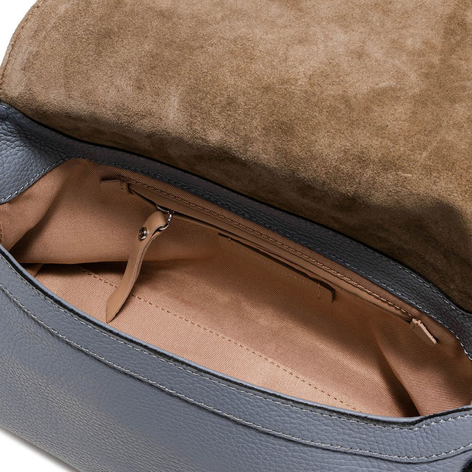 BORSA A TRACOLLA AFRICA CON PATTA E MANICO INTRECCIATO Donna Soft Blue