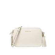 BORSA A TRACOLLA CON NAPPINA IN PELLE Donna Cream BORSA A TRACOLLA CON NAPPINA IN PELLE Donna Cream