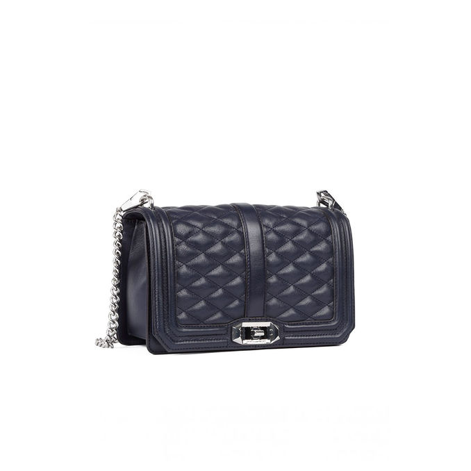 BORSA A TRACOLLA MINI LOVE Donna Blu Argento