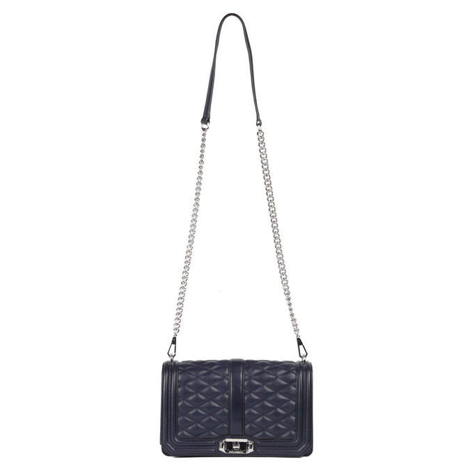 BORSA A TRACOLLA MINI LOVE Donna Blu Argento