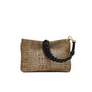 BORSA BRENDA PELLE E TESSUTO Donna Naturale Nero BORSA BRENDA PELLE E TESSUTO Donna Naturale Nero
