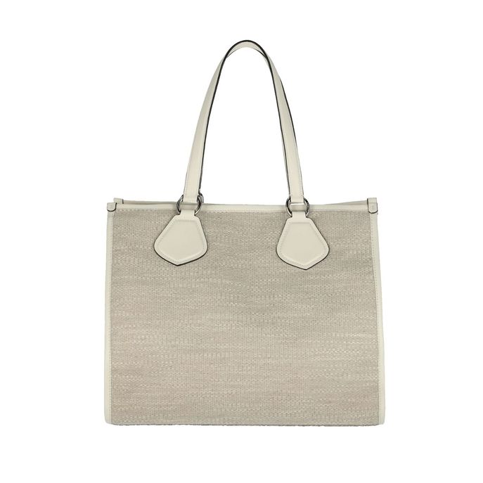 BORSA CABAS SUMMER TOTE MEDIUM Natur Blanc