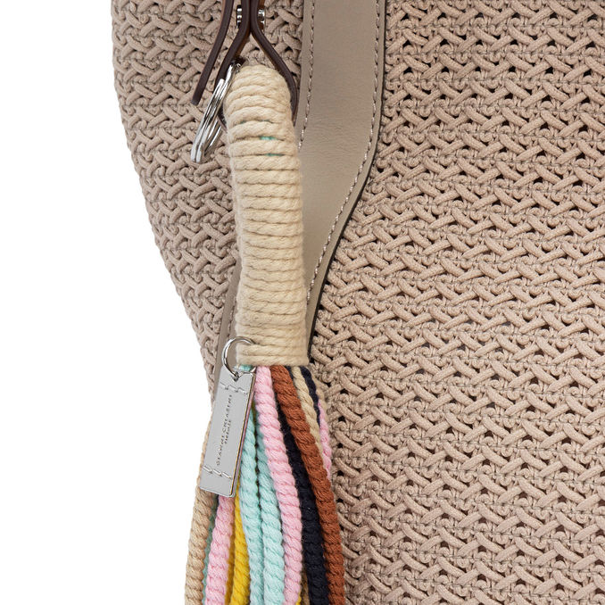 BORSA JADE IN PELLE E TESSUTO Donna Vapore