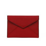 BORSA LEO CLUTCH IN PELLE SAFFIANO CON ZIP Donna Blood orange/Gun metal BORSA LEO CLUTCH IN PELLE SAFFIANO CON ZIP Donna Blood orange/Gun metal