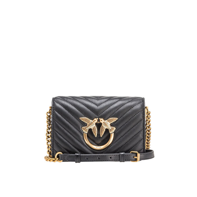 BORSA LOVE CLICK MINI Donna Nero Antique Gold