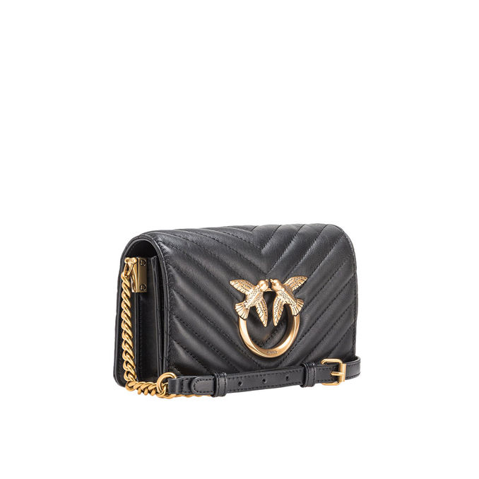 BORSA LOVE CLICK MINI Donna Nero Antique Gold