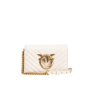 BORSA MINI LOVE CLICK Bianco Seta Antique Gold BORSA MINI LOVE CLICK Bianco Seta Antique Gold