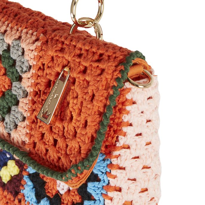 BORSA NOTO CLUNCH DI LANA SOTTILE SMALL Donna Multicolor