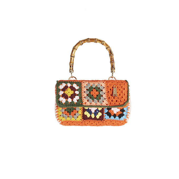 BORSA NOTO CLUNCH DI LANA SOTTILE SMALL Donna Multicolor