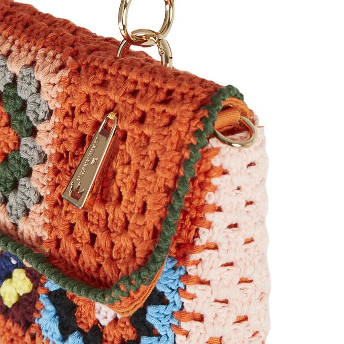 BORSA NOTO CLUNCH DI LANA SOTTILE SMALL Donna Multicolor