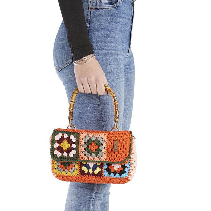 BORSA NOTO CLUNCH DI LANA SOTTILE SMALL Donna Multicolor