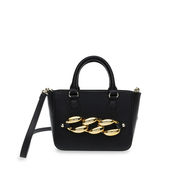 BORSA PICCOLA CON CATENA IN METALLO Donna Nero BORSA PICCOLA CON CATENA IN METALLO Donna Nero