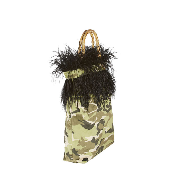 BORSA PIETRA SANTA TOTE CAMOUFLAGE Donna Verde