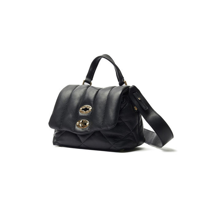 BORSA POSTINA VENETA BABY MATELASSE' Donna Black Nero