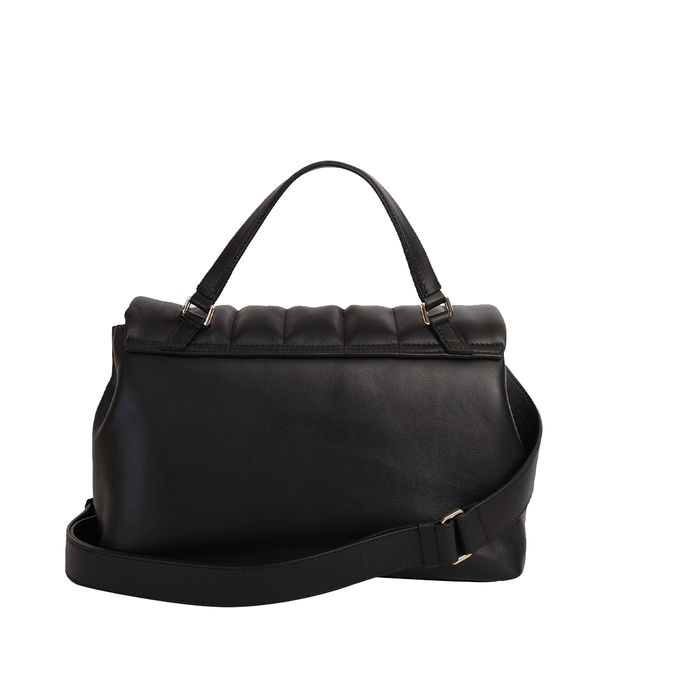 BORSA POSTINA VENETA S MATELASSE' Donna Black Nero