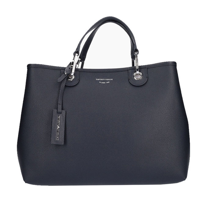 BORSA SHOPPER MEDIA MYEA Blu/Argento