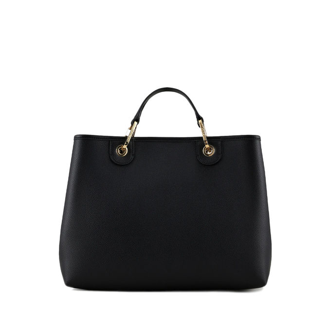 BORSA SHOPPER MEDIA Nero/Oro