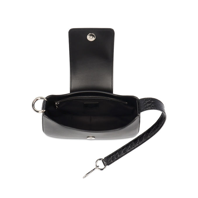 BORSA SIXTINE MINI BAGUETTE Donna Black