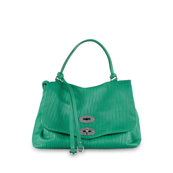 BORSA TRACOLLA POSTINA S PLISSE Donna Erba