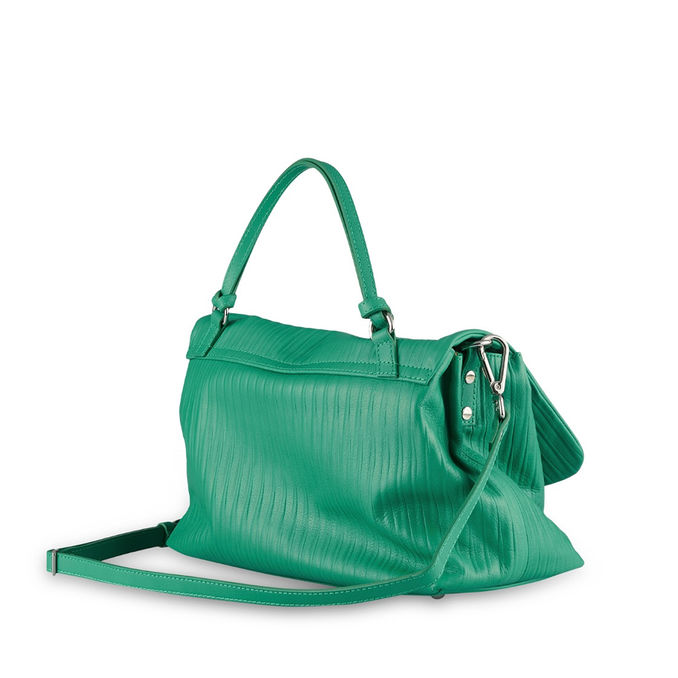 BORSA TRACOLLA POSTINA S PLISSE Donna Erba